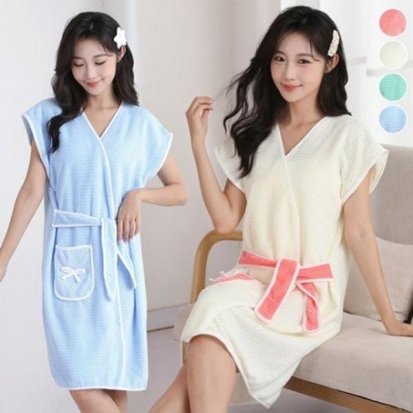 샤워가운 민소매 극세사 출근룩 미니멀 가을겨울