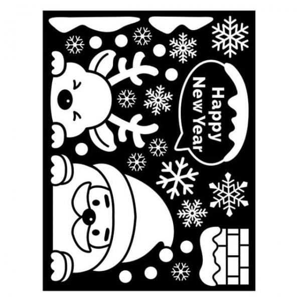 스티커 겨울 눈꽃 X-MAS 헬로우 산타루돌프 GDT-846