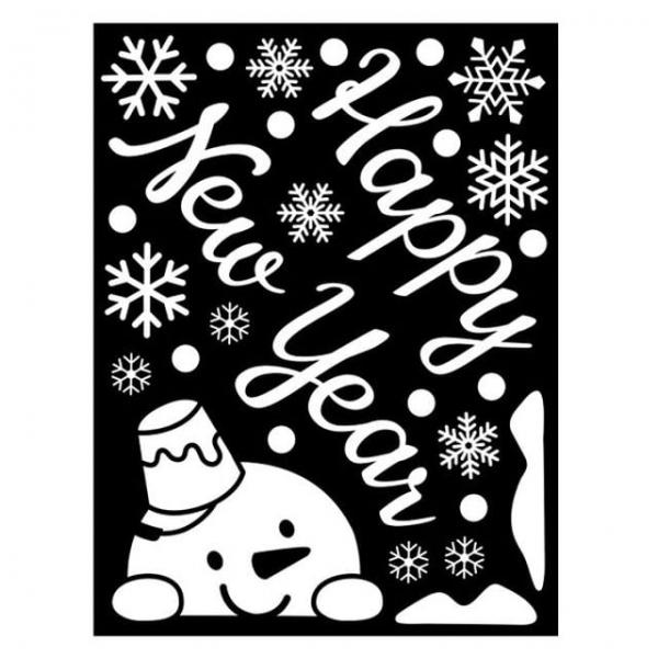 스티커 겨울 눈꽃 X-MAS 헬로우 눈사람 GDT-847