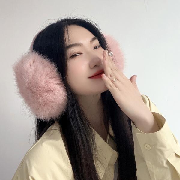 왕방울 귀마개 겨울귀도리 방한털귀덮개