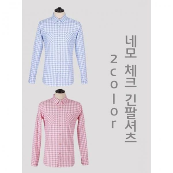 체크 정장남방 신상셔츠 데일리 체크셔츠 셔츠 긴팔