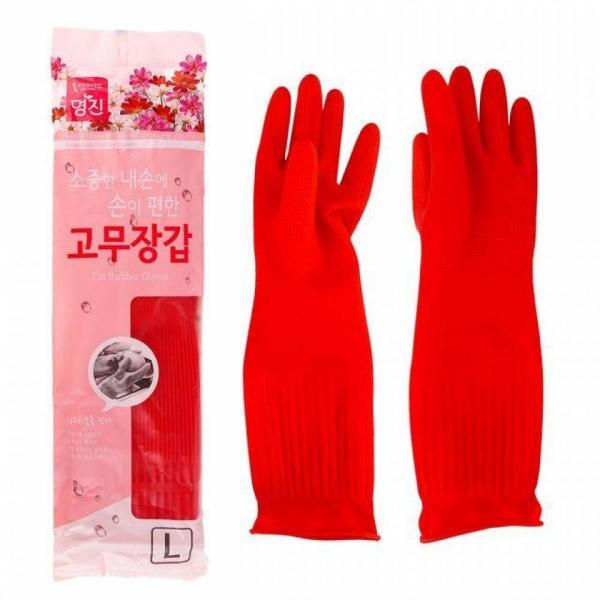 디디샵 손이 편한 빨간 고무 장갑 L