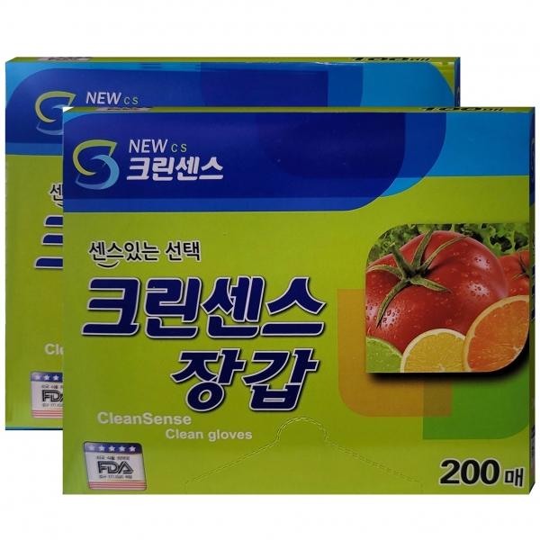 크린센스 비닐위생장갑 400매 요리장갑 일회용장갑
