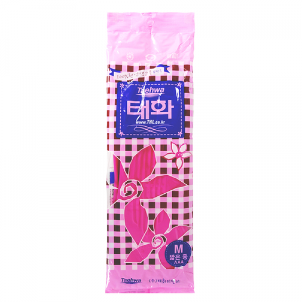태화고무장갑(중)_단보 김장 주방고무장갑 핑크고무장갑