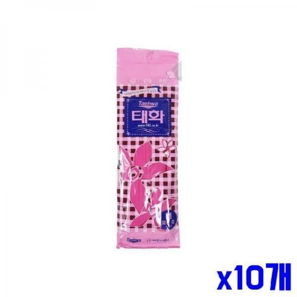 (SM)이중코팅 위생 고무장갑 짧은 중 x10개 주방용품