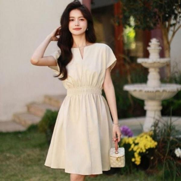 민소매 허리밴딩 원피스 모던 가을신상 우아한 데일리룩