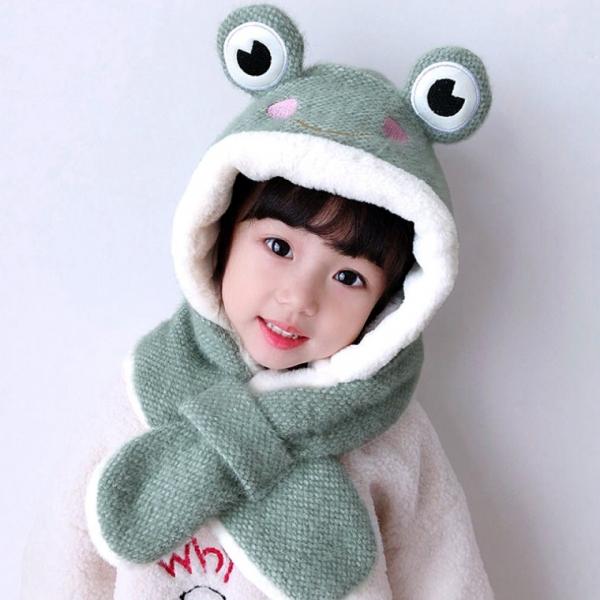아동모자 반짝개구리귀달이 머플러 귀도리모자 목도리