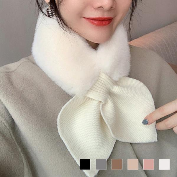 무지 리본 쁘띠퍼 머플러 SD-221068