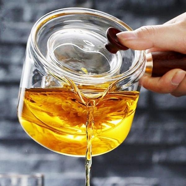 내열유리 차포트 400ml 우드 워머