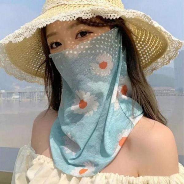 여름 여성 얼굴 햇빛차단 마스크 자외선차단 목가리개 스카프