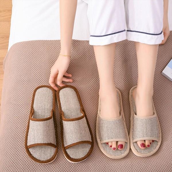 층간소음방지 푹신한 통기성좋은 린넨마 실내화 거실화 답례품 사은품 펜션 학원 학교