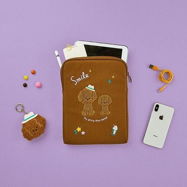 노트북 파우치 방수캔버스 부클 컬리푸들