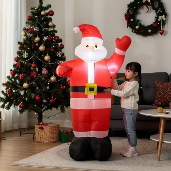 크리스마스 에어벌룬 산타클로스 130cm LED 조명