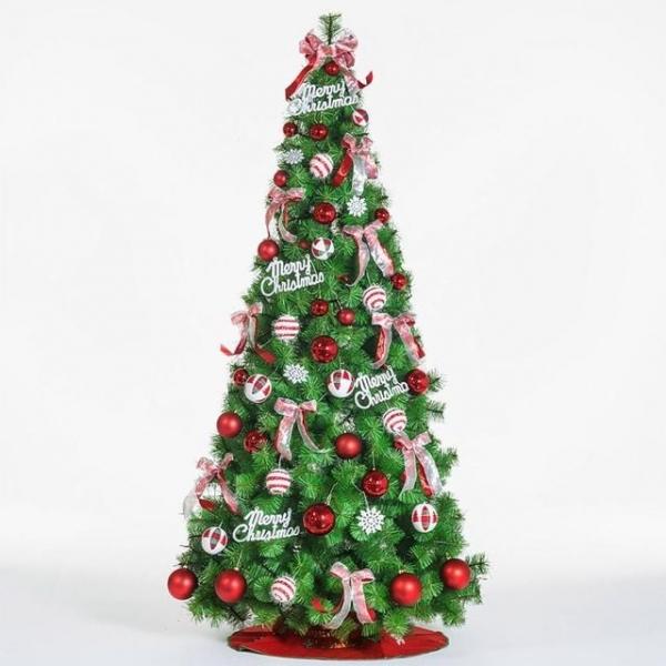 270cm 솔잎 크리스마스 트리 풀세트 전구 장식 스커트