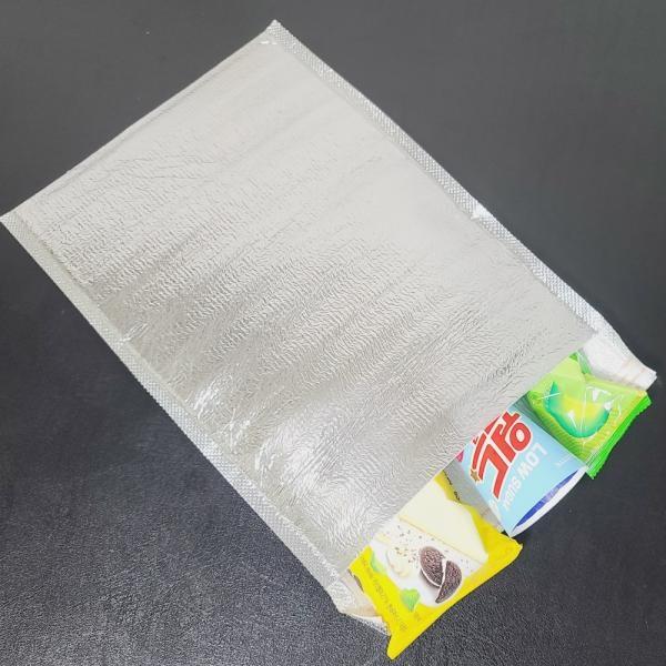 테이크아웃 25x35+4.5cm 접착식 은박 보냉봉투 보온 보냉백 M50332