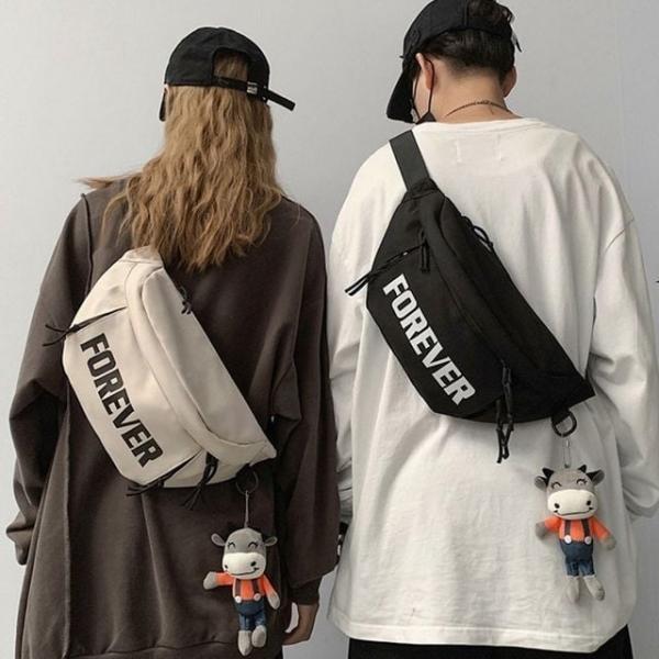 남녀공용 슬링백 빅사이즈 레터링 크로스 여행가방