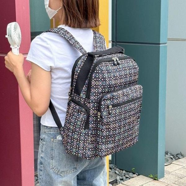 여성 대형 패턴 캐주얼 백팩 직장인 중년 가방