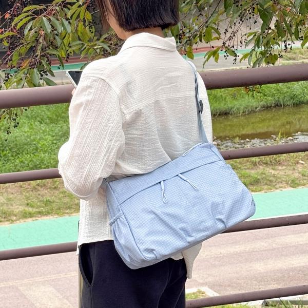 BR_110 데일리 캐주얼 체크 크로스백