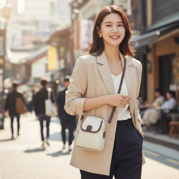 미셸 라인 스티치 미니 크로스백 SD-262050