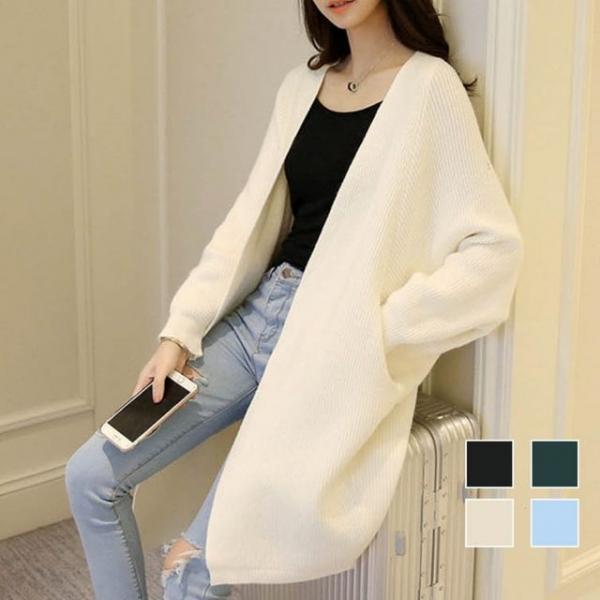 여성 캐주얼 느낌 모던한 디자인 슬림 롱 가디건