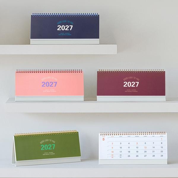 (2027 날짜형) 데스크 위클리 플래너 2027 _주간 다이어리 스케쥴러 캘린더