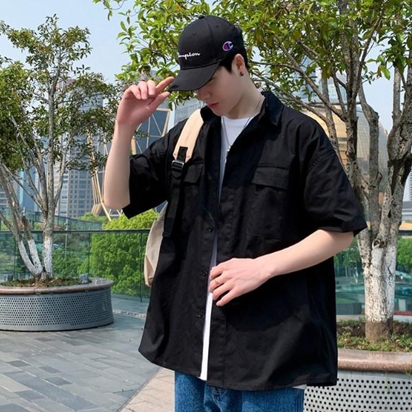 남성셔츠 반팔셔츠 캐주얼남방 야상 오버핏 INSUM74