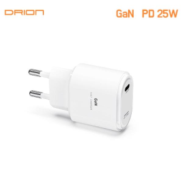 [드리온] 가정용 GaN PD 25W C포트 충전기 (케이블 미포함) (DR-PD25W-T1/T7-W)