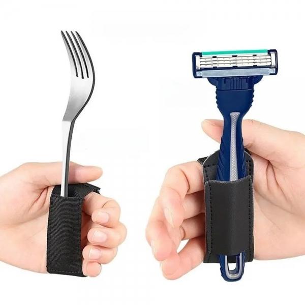 식사 양치 면도 커프 홀더 손떨림 보조 밴드 그립