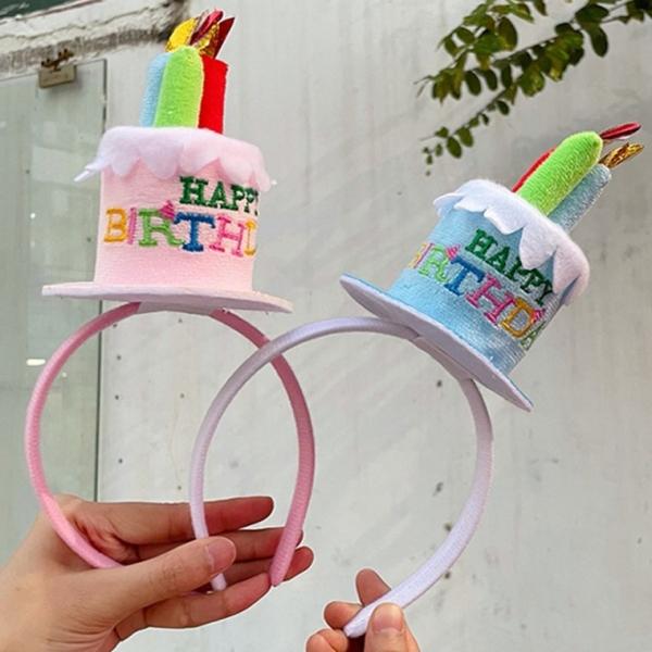 생일 케이크 모자 머리띠 4종 생일파티 축하 파티햇 생일고깔 꼬깔