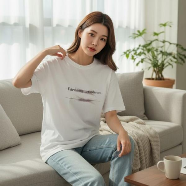 남녀 티어즈 레터링 박시한 데일리 티셔츠 SD-260409