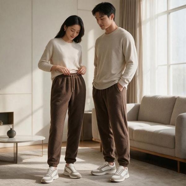 남녀공용 플리스 조거팬츠 홈웨어 바지 숏팬츠