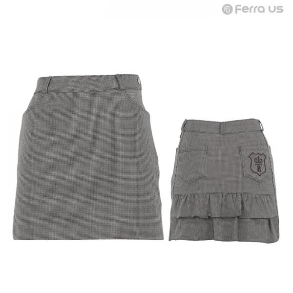 페라어스 여성 골프 잔체크 프릴치마 ASBU4201F1