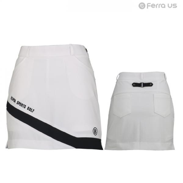 페라어스 여성 골프 사선 배색줄 트임치마  ASBU4204F1