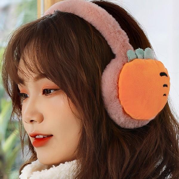 [기회공작소] 귀염뽀짝 과일 페이크퍼귀도리 과일 귀마개 사이즈 조절가능