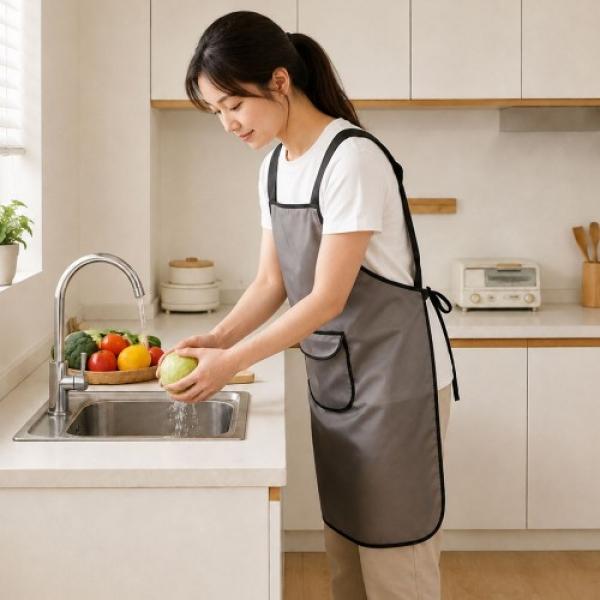 반투명 식당 주방 미술 포켓 방수 앞치마 LM-0977