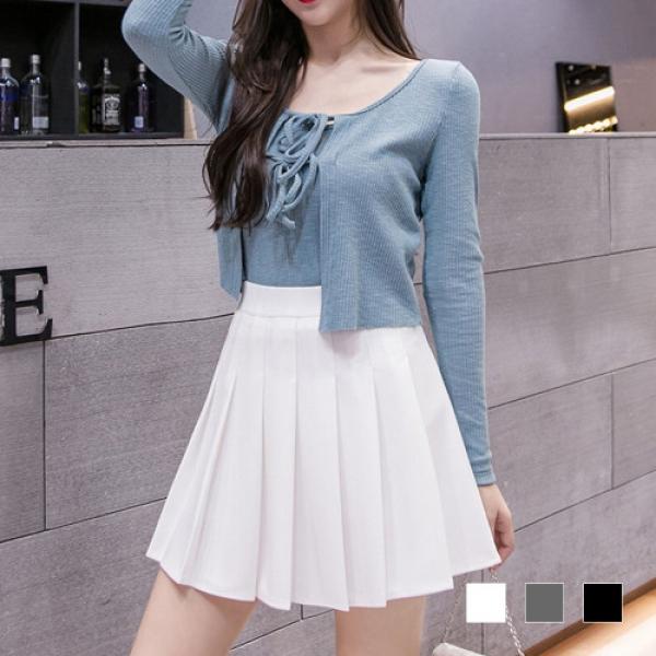 체리루 무지 밴드 플 스커트 SD-230408